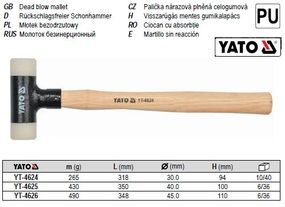 Молоток безинерционний YATO безінерційний Ø=45 мм m=490 г l=348 мм YT-4626