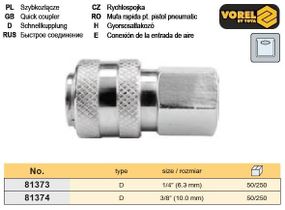 Швидкороз'ємне з'єднання внутрішня різьба 3/8" VOREL-81374