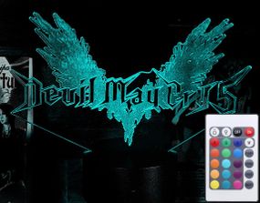 Акриловый светильник-ночник с пультом 16 цветов Devil May Cry tty-n001988