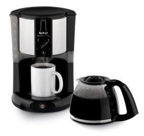 Капельная кофеварка Tefal SUBITO MUG CM290838, механика, 1000ВТ, 1,25л, черная/нержавеющая сталь (CM290838)