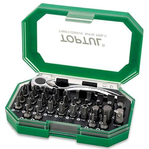 Набір біти + тріскачка TOPTUL 1/4" 35 од. GACW3504