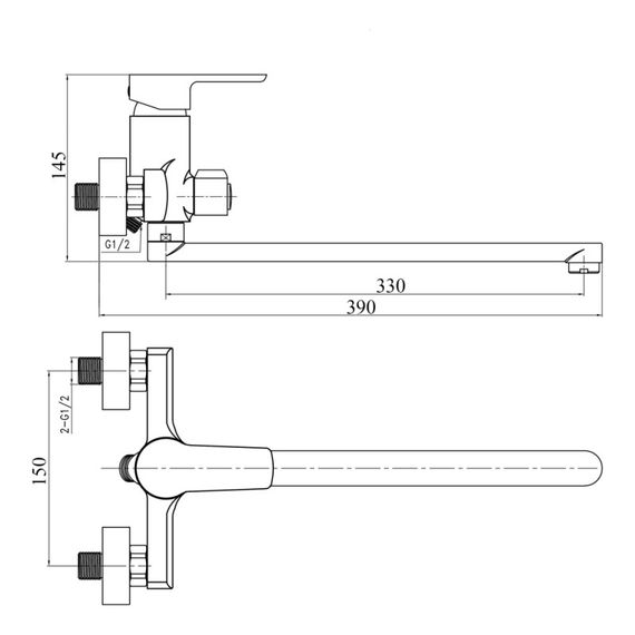 Змішувач для ванни Lidz (CRM) -14 34 005 00 New | Зображення 1
