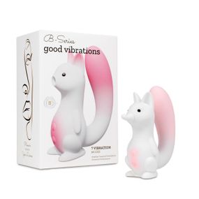Вакуумний кліторальний стимулятор - Squirrel Smart Tail App Control White Sex Aura