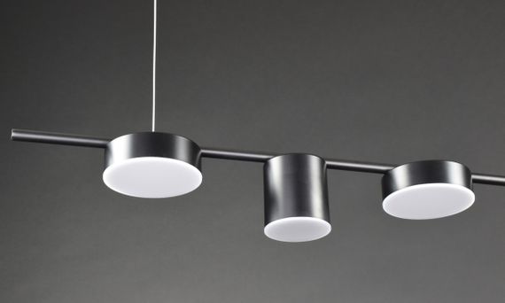 Люстра світлодіодна стельова LED світильник для квартири на стелю лед 27171 Чорний 42-72х12х122 см. | Зображення 8