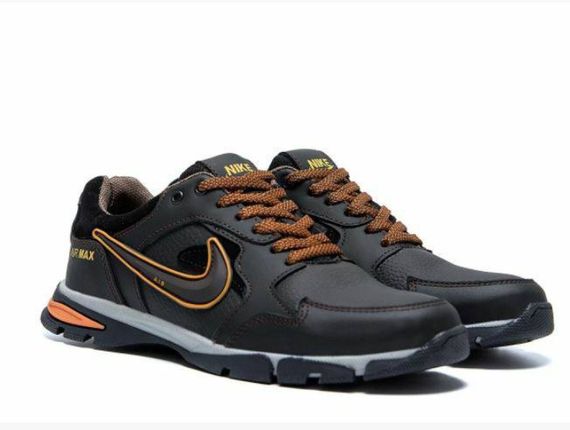 Шкіряні  кросiвки Nike  колір: чорний