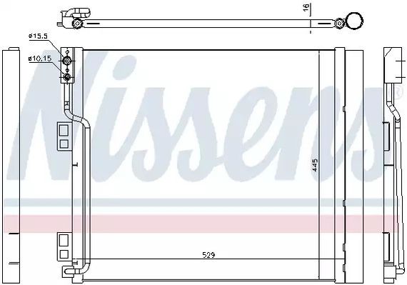 Радіатор, конденсор кондиціонера NISSAN NV200, NISSENS (940386)