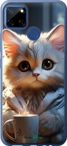 Чохол на Realme C12 Білий кіт "5646t-2240-2448"