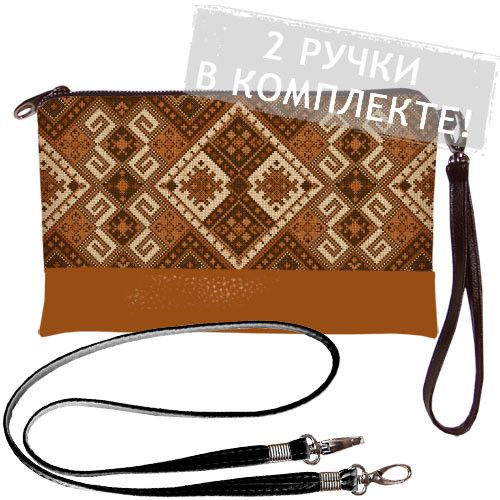 Клатч через плече 25x15 см (KL_GL_15UKR036_BR)