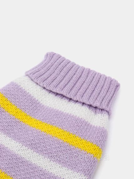 Свитер для собак и котов EcoToys Purple Stripe S лавандовый A: 18 см B: 28 см C: 16 см 6962 | Зображення 3