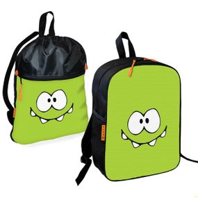 Школьный рюкзак детский Ам Ням + Сумка для обуви спортивной формы рюкзак-мешок мальчику (01917)