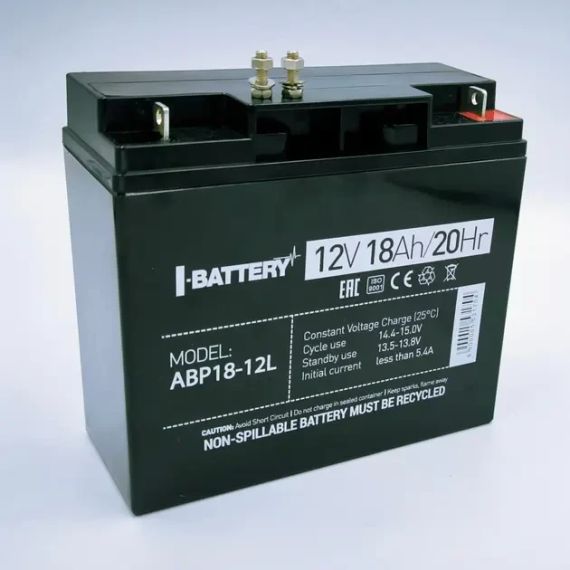 Акумулятор 12В 18 Ач для ДБЖ I-Battery ABP18-12L | Зображення 1