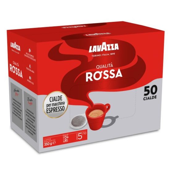 Кофе в монодозах чалдах Lavazza Qualita Rossa 50шт Лавацца Италия 44мм ESE стандарт