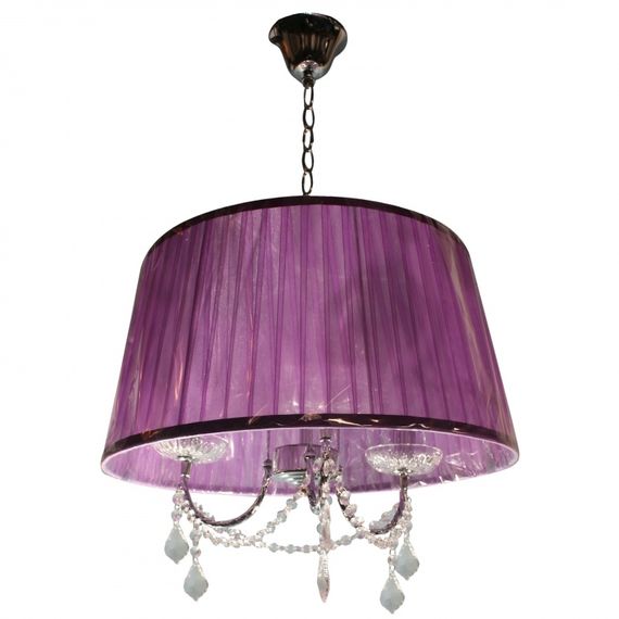 Люстра подвесная прованс с абажуром E14 60W CH (BL-089S/3)