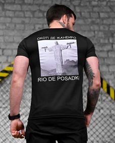 Тактична потоотводна футболка Posadka black ДЛ7236