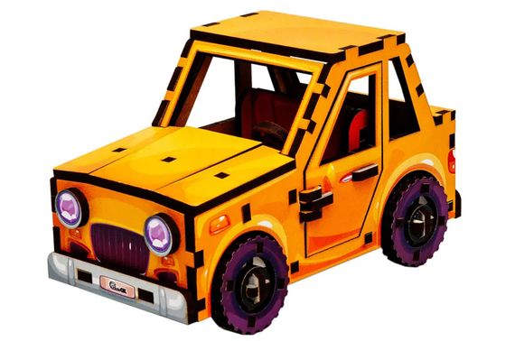 Конструктор дерев'яний Puz-00958 "Turbo Car" в кульку PuzzleOK | Зображення 3