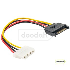 Кабель живлення CARPRIE Serial ATA 4pin Molex на 15pin SATA - 15 см