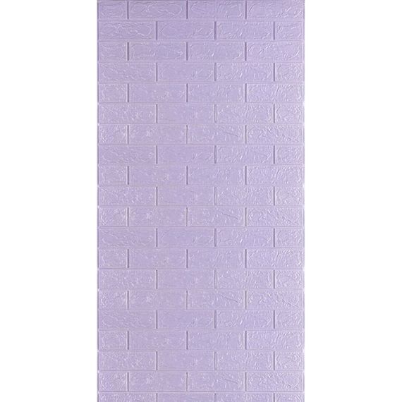 Самоклеюча 3D панель 3080x700x3мм Світло-фіолетова Цегла SW-00001758