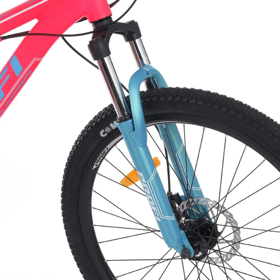 Велосипед "BELLE" PROF1 G26BELLE A26.1 26 д. Алюм.рама 17 ", SHIMANO 21SP, алюм.DB, FW TZ500, малиново-білий | Зображення 2