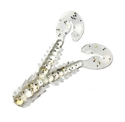 Силиконовая приманка, Съедобный силикон Bait Breath U30 Bug Flap 2,4" (8 шт.) (#143 Clear/Black/Gold Flake)