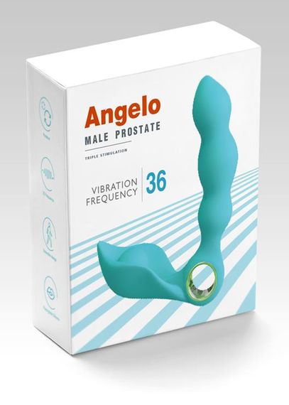Вібростимулятор простати Boss Series Angelo Male Prostate Triple Stimulation, бірюзовий | Зображення 2
