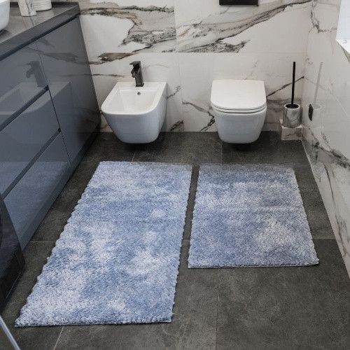 Килимок для ванної 60*120см антибактеріальний Tropical Sea блакитний Дариана | Зображення 2