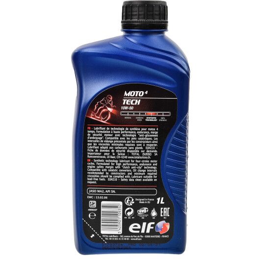 Олива моторна Elf Moto Tech 10W-50, 1 л | Зображення 1