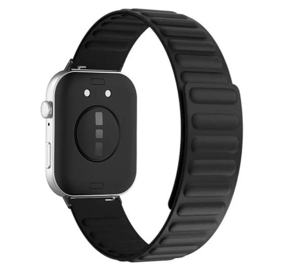 Силіконовий магнітний ремінець Primolux Magnet для смарт-годинника Huawei Watch Fit 3 / Fit 4 / 4 Pro - Black | Зображення 1