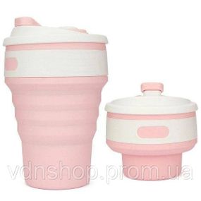 Складной стакан для туристических походов 350 мл, Походные стаканы раздвижные, Стаканчик силиконовый EL-19