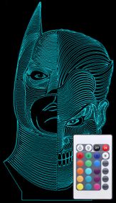 Акриловый светильник-ночник с пультом 16 цветов Бэтмен Джокер tty-n000743