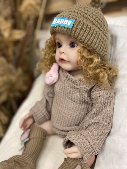 Силіконова Колекційна Лялька Реборн Reborn Дівчинка Герміона Повністю Анатомічна (Вінілова Лялька) Висота 55 см | Зображення 3