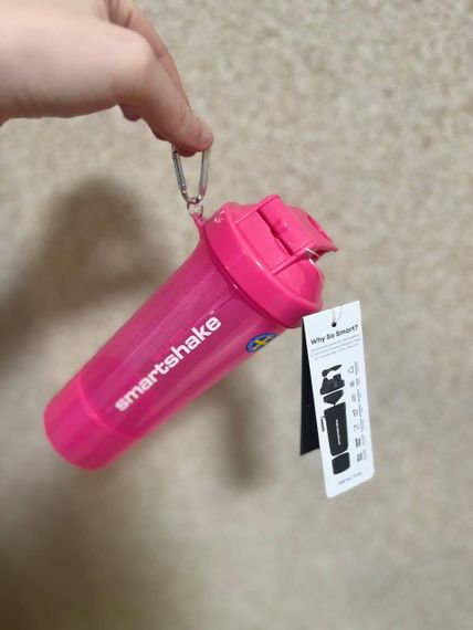 Спортивний шейкер SmartShake Slim 500ml Neon Pink | Зображення 8