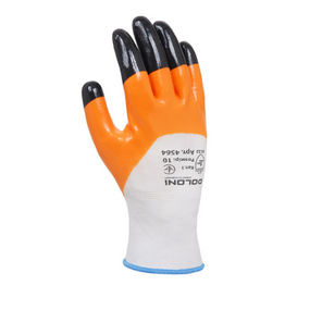 Рукавички 4564 трикотаж нітрилове покриття неповний облив р.10(XL) помаранч ДКГ