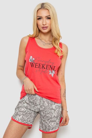 Пижама женская с принтом  -уценка, цвет розовый, 243R2064-U-1