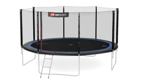 Батут Hop-Sport 14ft (427см) чорно-синій з зовнішньою сіткою | Зображення 2