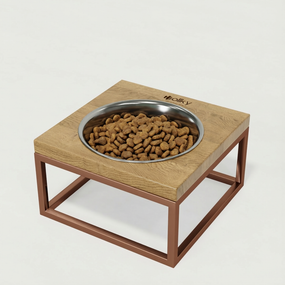 Миска на подставке для кошек и средних собак Hollky Base Solo M (1 × 0,8 л) Solo M-212110-GLNT