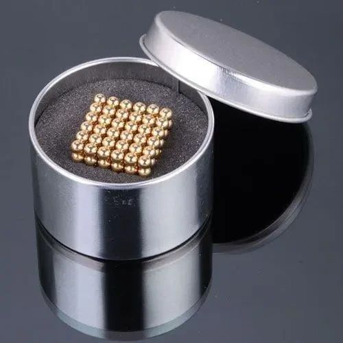 Головоломка Неокуб золотой NeoCube в боксе 216 шариков металлический 5 мм | Зображення 2