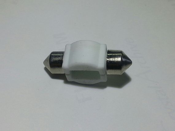 Светодиодная софитная автолампа T10, 29-31mm, (40 Lm) ceramic lamp | Зображення 1