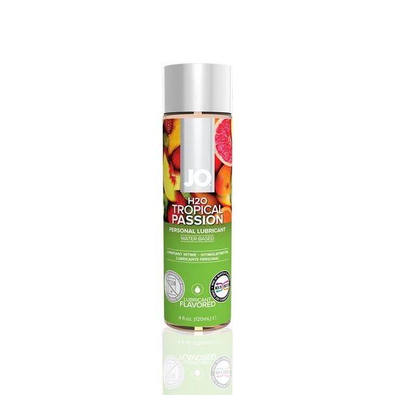 Змазка на водній основі JO H2O — Tropical Passion (120 мл) без цукру, рослинний гліцерин Sex Aura