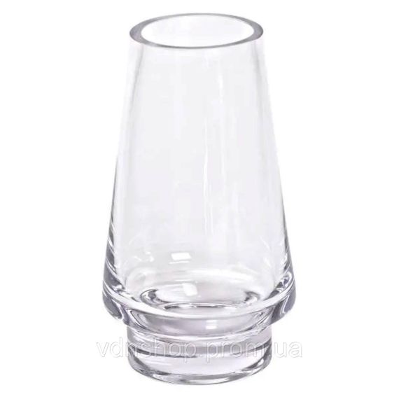 Стеклянная декоративная ваза для цветов 25 см прозрачная ваза для интерьера 1.9 л HP-10-20 | Зображення 1
