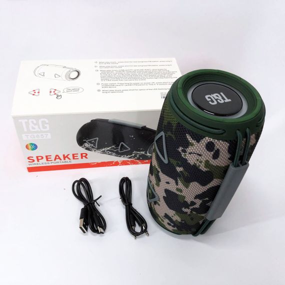 Bluetooth-колонка TG657 с RGB подсветкой 1500 mAh, Громкая блютуз колонка. Цвет: камуфляж | Зображення 5