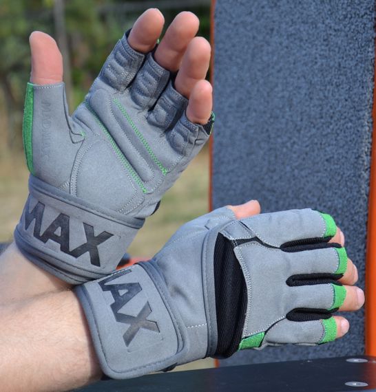 Рукавички для фітнесу MadMax MFG-860 Wild Grey/Green M | Зображення 4