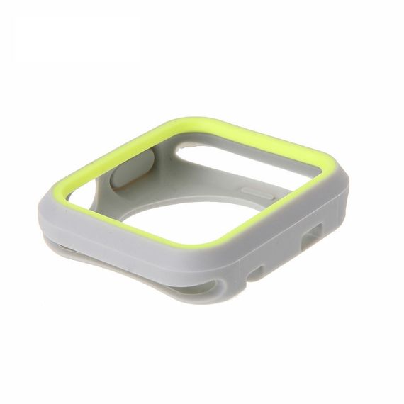 Силіконовий захисний корпус Primo для Apple Watch 38mm - Grey / Yellow | Зображення 2