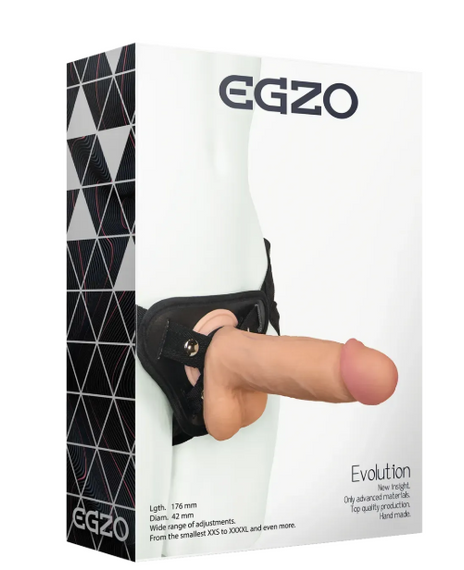 Страпон жіночий EGZO Evolution STR004 (19 см х 4,5 см) Sex Aura | Зображення 1
