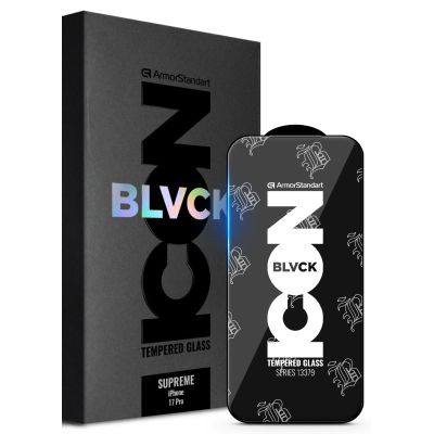 Стекло защитное Armorstandart Supreme Black Icon Apple iPhone 17 Pro (ARM86400)