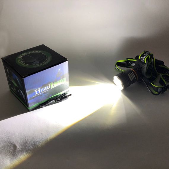 Ліхтарик на голову для альпінізму PLD-A12-TG 2x18650, Тактичний налобний ліхтар на акумуляторі US-69 | Зображення 7