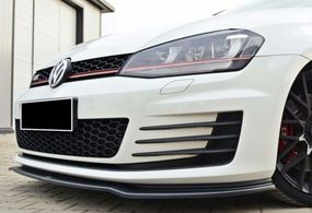 Передня Lip накладка DPT V-2 (для GTI, 2012-2017, чорний глянець) для Volkswagen Golf 7/E-Golf рр