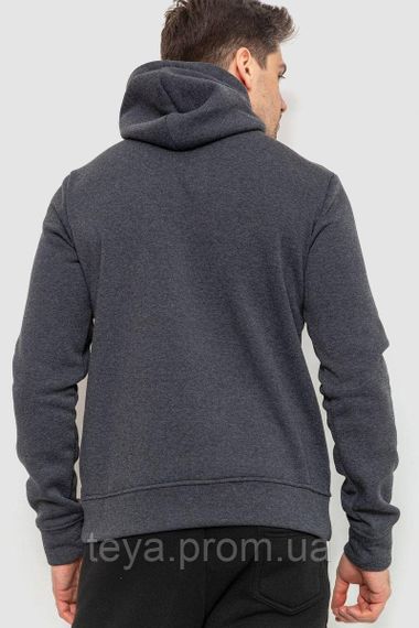Худі чоловіче на флісі з капюшоном, колір темно-сірий, розмір XXL FA_008409 | Зображення 3