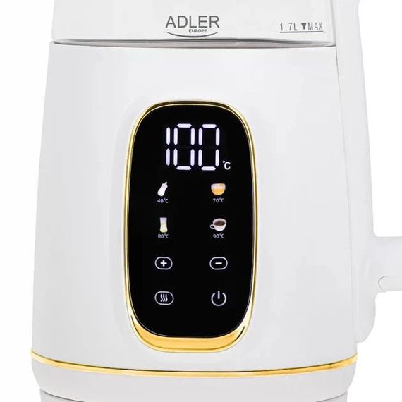 Електрочайник Adler AD 1305 white silver 1.7 л білий | Зображення 2