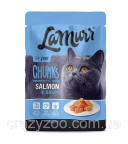 Вологий корм для котів La Murr Chunks Salmon з лососем у соусі 100 г