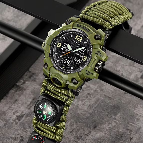 Цифрові годинники для активного способу життя SKMEI 1155BAG PARACORD, Годинники для подорожей LD-55 | Зображення 1